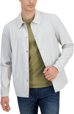 $198 Michael Kors Men Regular fit Shacket Coat Grey Solid XXL