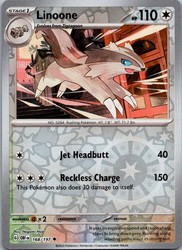 Linoone 168/197 Obsidian Flames Reverse Holo Uncommon