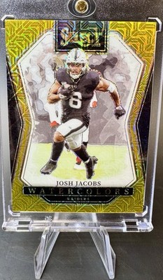 2023 Select Josh Jacobs Watercolors Gold Prizm /10 #WC-JJA Raiders SSP RAW