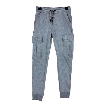 Hype. Pants Teens Small Gray Fleece Cargo Jogger Elastic Waist Pockets