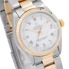 Rolex Datejust 31mm White Roman Dial Two Tone Oyster Bracelet 6827 4