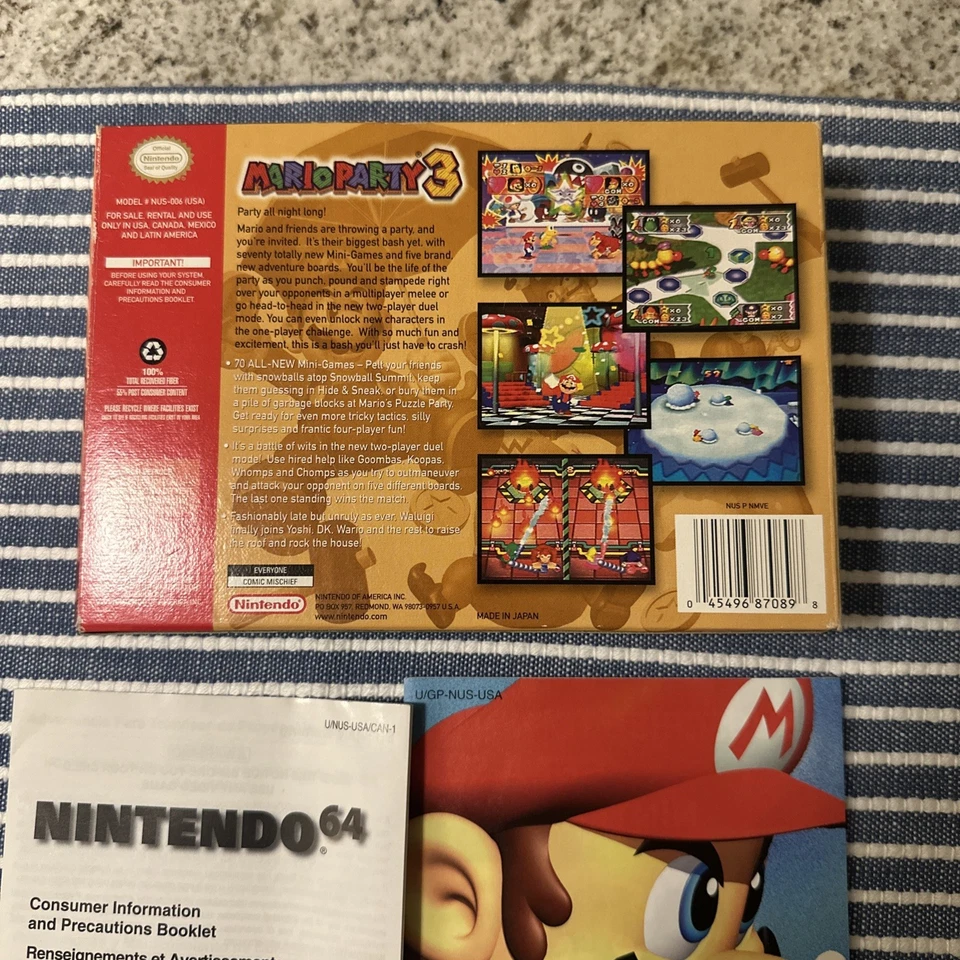 Mario Party 3 (Nintendo 64) COMPLETO con Caja, Manual, Cartucho Foto 4 de 4
