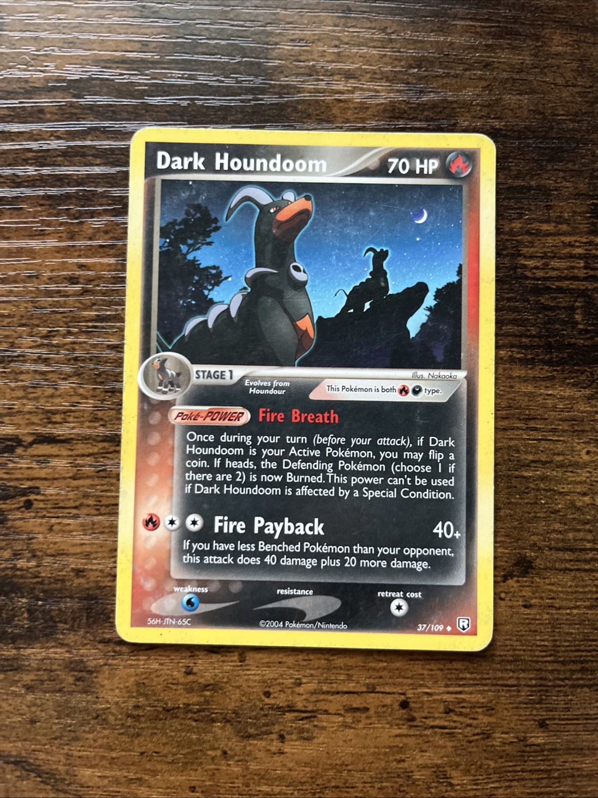 Dark Houndoom 37/109 Regular Non Holo Team Rocket Returns MP
