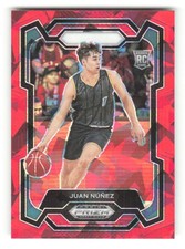 2024-25 Panini Prizm Draft Picks Prizms Red Ice #36 Juan Nunez