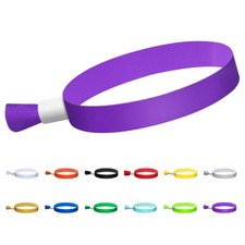 100 Pcs Cloth Wristbands, Disposable Wristbands for 13.7 inches, PURPLE