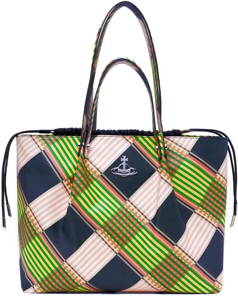 Vivienne Westwood BNWT Combat Tartan Orb Vegan Leather Tina Tote Bag RRP: £710