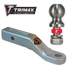 Trimax Razor Aluminum 2" Drop Ball Mount Draw Bar Receiver w/ 2" Chrome Tow Ball