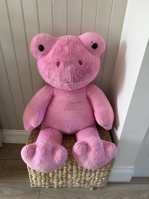 Build A Bear riesiger rosa Frosch 90 cm Stofftier Plüschtier 