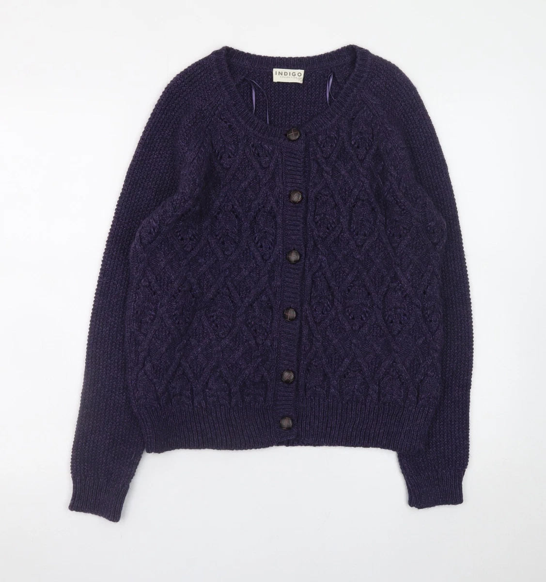 Robe Marks And Spencer Violet Géométrique – Taille 6, Viscose, Ligne A, Manches Longues
