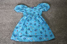 Disney Dress Youth Medium Blue Stitch Knee Length Cotton