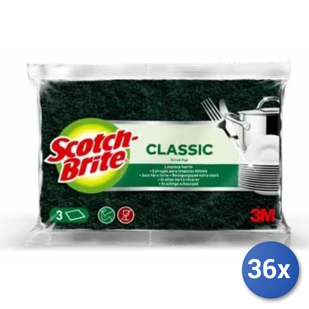 36x Bundle Spugne abrasive Brite Fibra Verdure 2+1