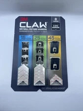 3M Claw Drywall Picture Hangers Set 8-Pack Steel 15/25/45 LB +8 Spot Markers NEW