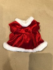 Build-A-Bear Smallfrys Red Velveteen Dress W/Faux Fur Trim Christmas Mrs. Claus