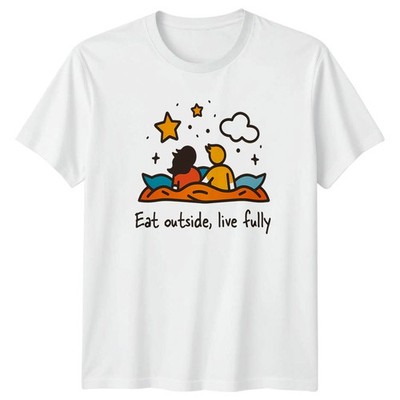 Eat Outside Live Fully T-Shirt Stargazing Camping Geschenk für Sie und Ihn