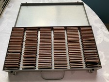 Vintage Metal Storage Case For 35mm Photo Slides FREE SHIPPING Holds 150 Slides