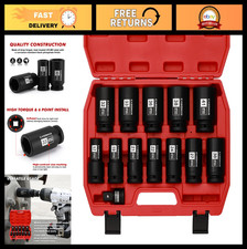 13-piece 34 Drive Deep Impact Socket Set Jumbo Metric 17mm-41mm 6-point Ada