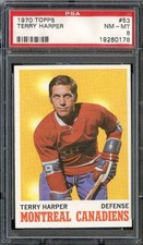 1970-71 Topps #53 Terry Harper PSA 8 Canadiens *DS16130
