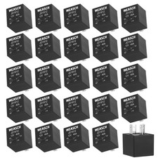 25 Pack JD1912 Car Relay, 12V 40A, 4 Pin SPST, Automotive Switches and Starte...