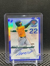 Myles Naylor 2025 Prospect Edition Prospect Ticket Auto - Blue #7/149 - #156 A's