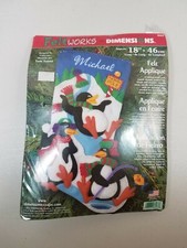 Dimensions Applique Feltworks Christmas Felt 18" Stocking Kit 8093