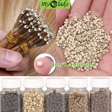 200-800PCS Nano Ring Beads For Nano Human Hair Extensions 3mm 1.4mm 2mm Cheap US