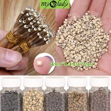 200-800PCS Nano Ring Beads For Nano Human Hair Extensions 3mm*1.4mm*2mm Cheap US