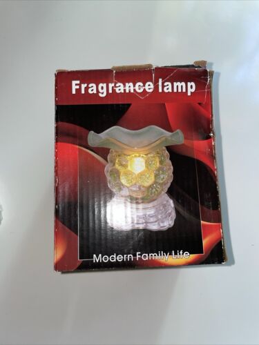 Elektrische Duftlampe klein - Glas mit Dimmer am Licht - weiß - NEU 4,5" hoch - Bild 8 von 8