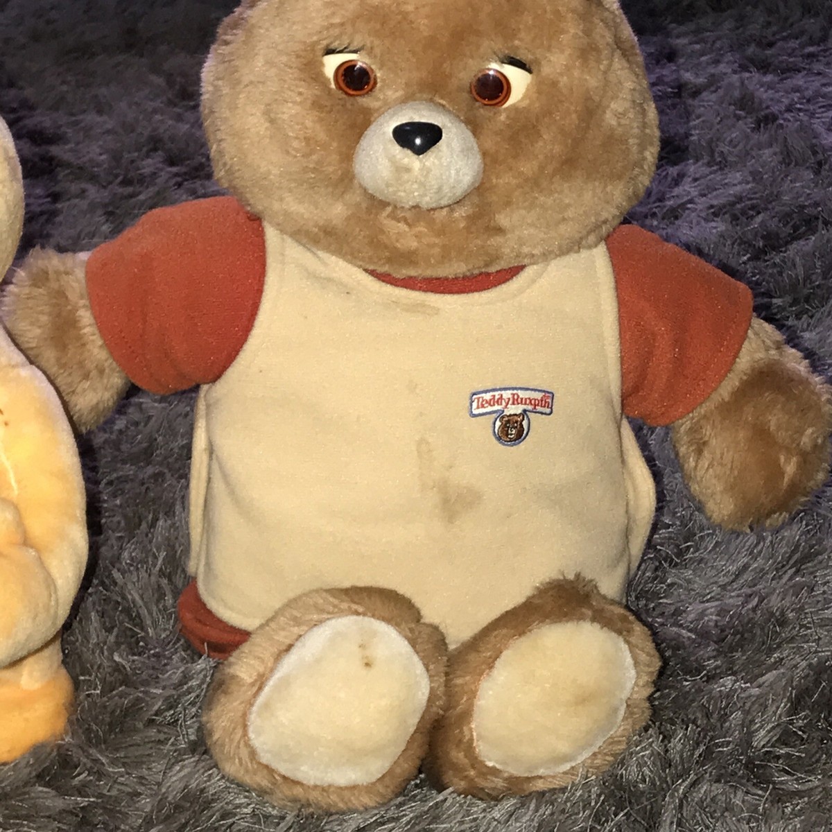 Vintage 1985 Teddy Ruxpin and Grubby - Teddy Needs New Mouth Clip