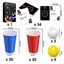 KESSER Beer Pong Placemat with Drinking Card Game with 100 Cups (50 Red