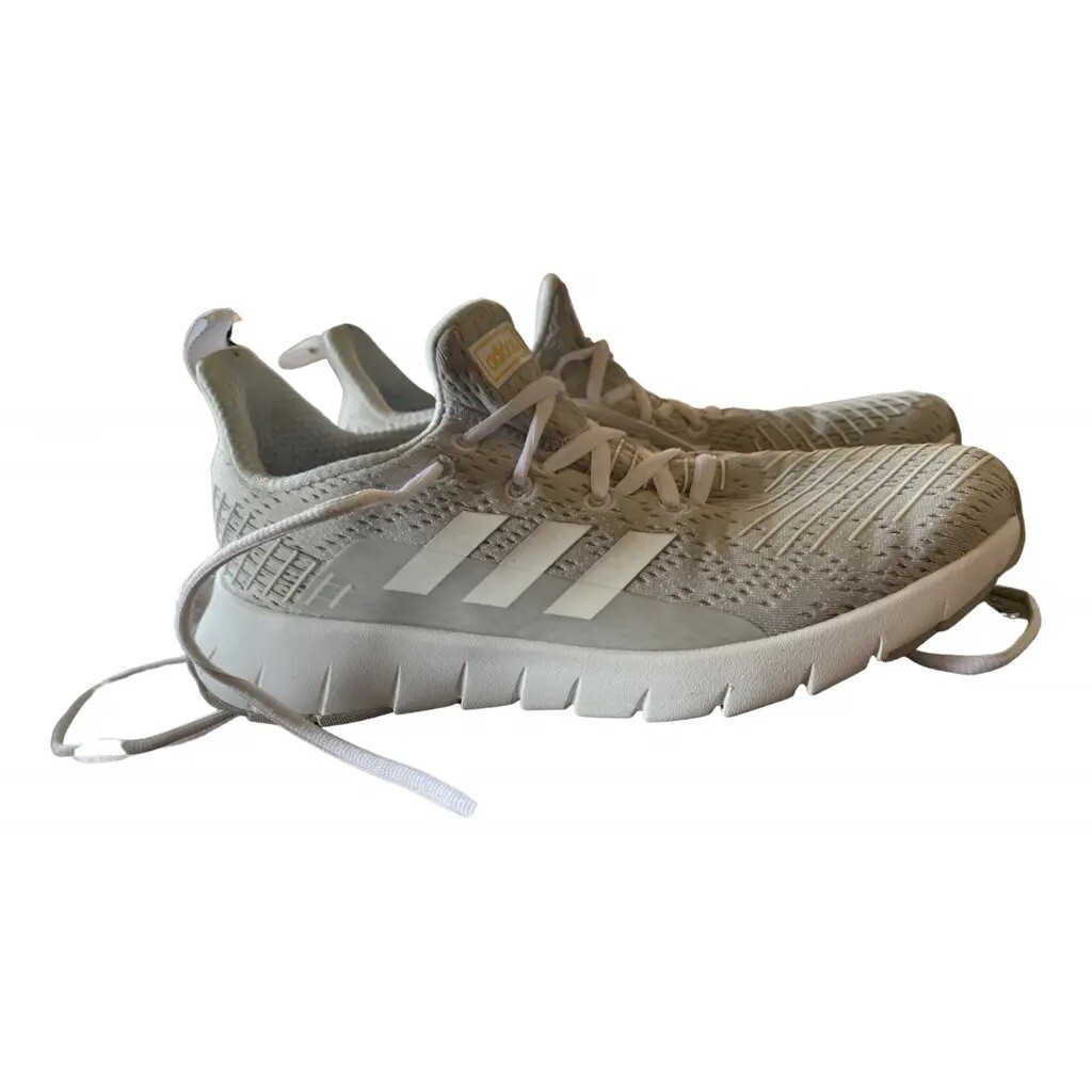 Adidas Asweego Women's Sneaker US Gray/White Lace-Up Running