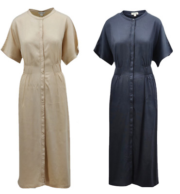 JAEGER Midi-Tailliertes Kleid mit Rundhalsausschnitt Damen Ladies UVP 125,00 £