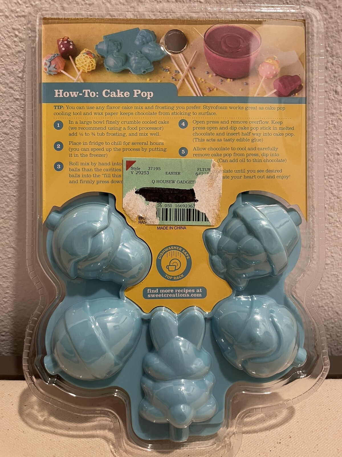 Sweet Creations Spring Shapes Cake Pop Press Mold Blue for sale online