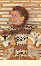 Isabel Mace of Toklat With Two Alaskan Malamute Pups Aspen Colorado Postcard