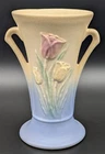 Vintage Hull Double-Handled Vase Sueno Tulip #100-33-6½ Wide Mouth 1938