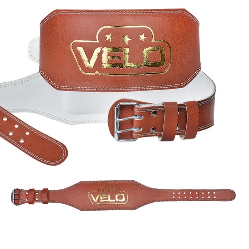 VELO - 6" Hard Leather board Weightlifting belts Gym Training Belts - Picture 18 of 21
