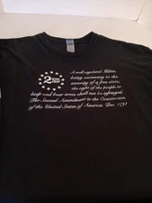 Mens 2XL Pro 2nd Amendment Double Sided Guns T Shirt Distressed 