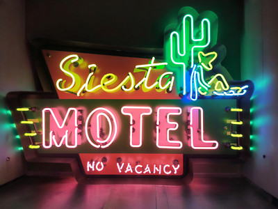 Siesta Motel Neon Sign / No Vacancy Neon / Hotel Neon Signs / Man Cave Signs