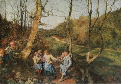 Alte Kunstpostkarte - Georg Ferd. Waldmüller - Frühling im Wienerwald