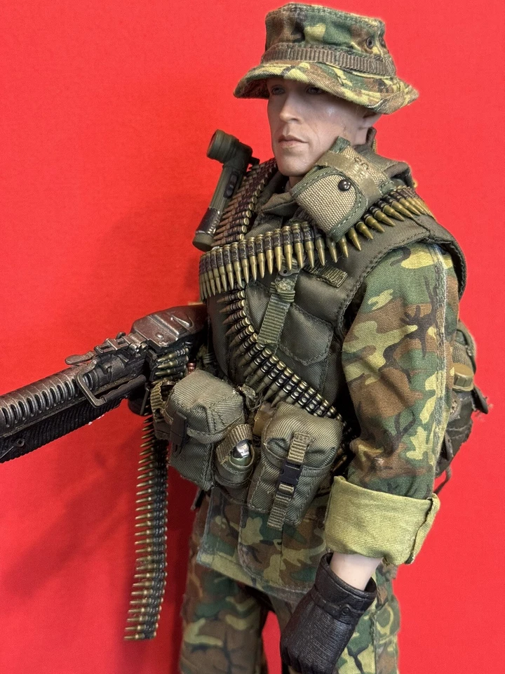 1/6 US ARMY MAC-V SOG VIETNAM WAR SPECIAL FORCES 60 Gunner BANDIT JOES CUSTOM. - Image 2 of 4