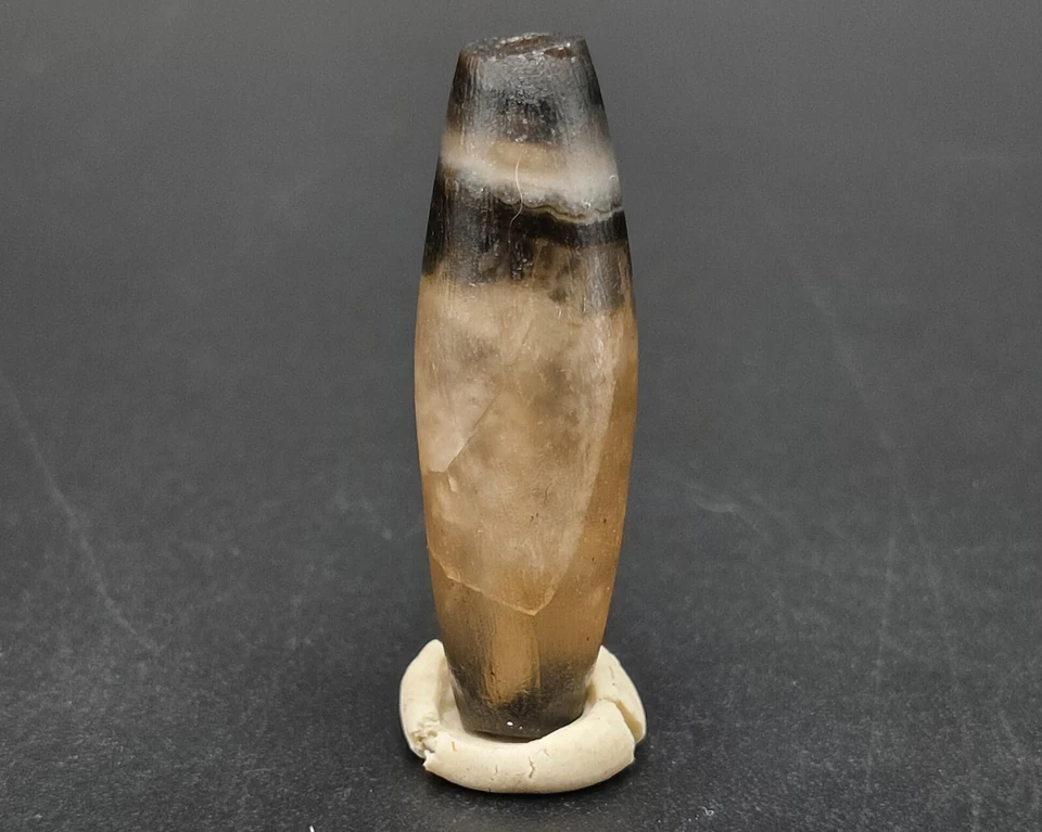 Cuentas bicónicas talladas a mano de ágata cristal tibetano del Himalaya de colección #CP896 Foto 2 de 4