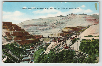 Postcard Bingham Canyon OPen Cut Copper Mine in Bingham, UT.