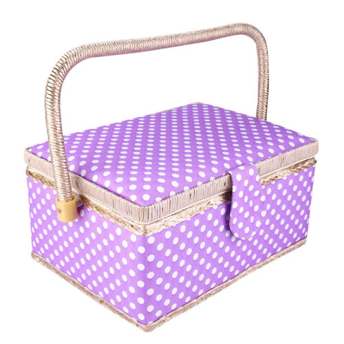 Sewing Basket Household Fabric Craft Thread Needle Storage Box Organizer Box ▷ - Picture 1 of 7