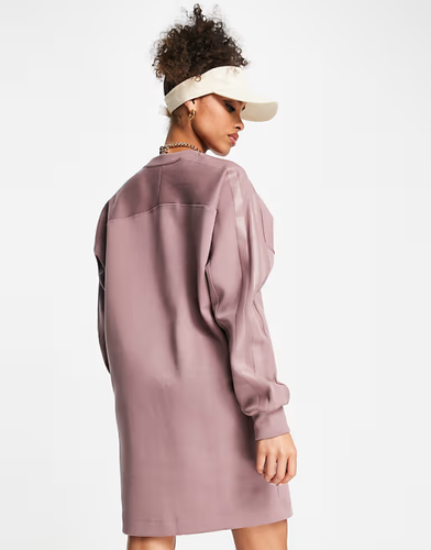 adidas Originals Womens Adicolor Contempo Chunky 3-Stripes Dress - Pink - Picture 3 of 4