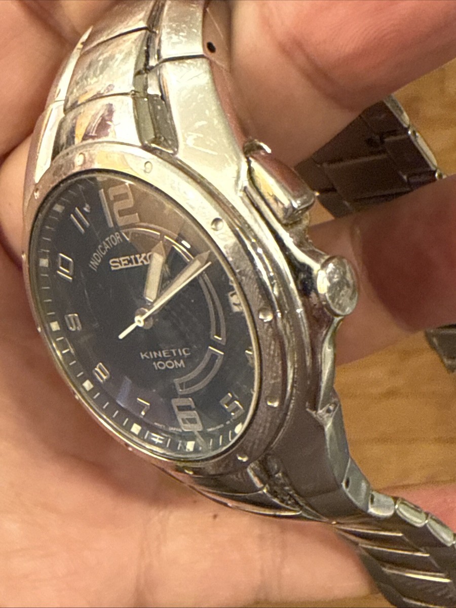 Seiko Kinetic Men's Black Watch - SKA237 for sale online | eBay