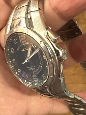 Seiko Kinetic Men's Black Watch - SKA237 for sale online | eBay