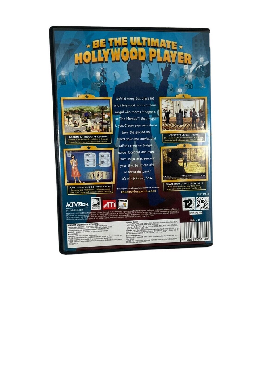 The Movies for Windows PC CD/DVD UK Run the studio 47875325876