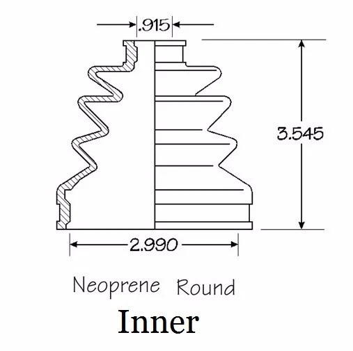Kit de bota de eje CV interior y exterior delantero para botas EMPI Acura RSX Type-S 2002-2006 Foto 2 de 4