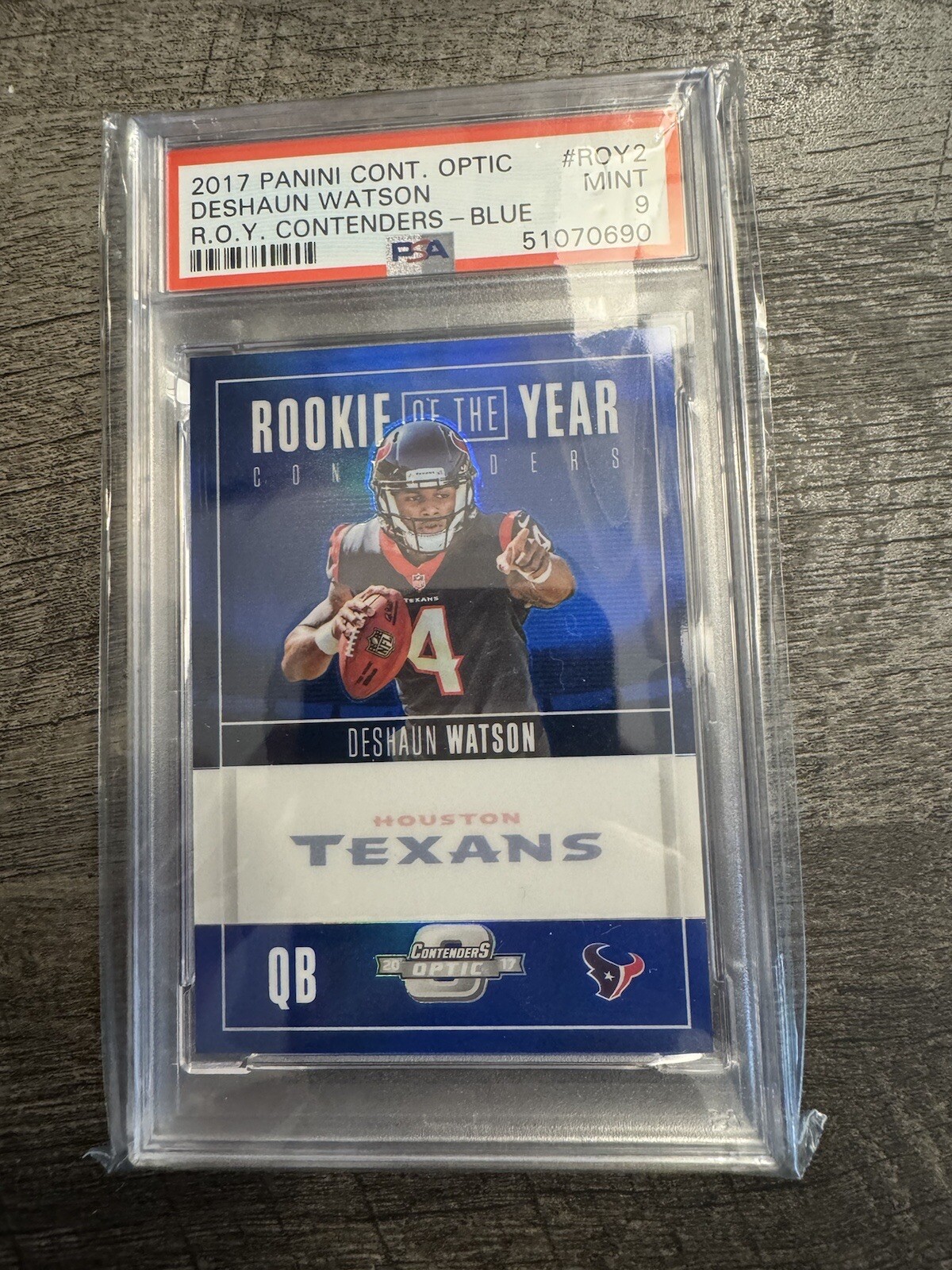 Deshaun Watson Panini Contenders Optic Rookie of the Year Contenders #ROY2 Blue