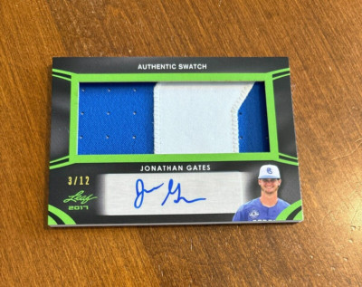 Jonathan Gates 2017 Leaf All American Classic Patch Auto Green PA-JG2 /12