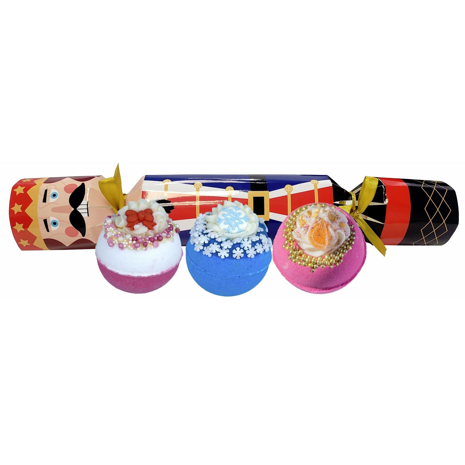 Christmas Gift Set Nutcracker Bath Bomb Festive Xmas Cracker Bomb Cosmetics